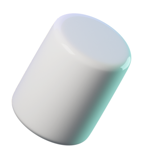 Cylinder White Glossy